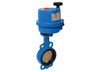 4" Bonomi EN500N-00 - Cast Iron, Wafer Style, Butterfly Valve with Valbia Electric Actuator