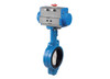 2" Bonomi DA540N - Cast Iron, Wafer Style, Butterfly Valve with Double Acting Pneumatic Actuator