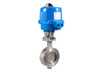 2 1/2" Bonomi ME9300-00 - Butterfly Valve, High Performance, Wafer Style, Stainless Steel, with Metal Electric Actuator