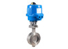 2 1/2" Bonomi ME9100-00 - Butterfly Valve, High Performance, Wafer Style, Stainless Steel, with Metal Electric Actuator