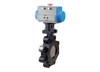 2-1/2" Bonomi SR8301- High Performance Butterfly Valve, Lug Style, Carbon Steel Body, CF8M Stainless Steel Disc, Carbon Filled PTFE Seat, with Spring Return Pneumatic Actuator