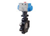 6" Bonomi SR8301 - Butterfly Valve, High Performance, Lug Style, Carbon Steel, with Spring Return Pneumatic Actuator