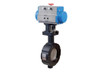 4" Bonomi SR8300 - Butterfly Valve, High Performance, Wafer Style, Carbon Steel, with Spring Return Pneumatic Actuator