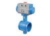 Bonomi SR700B Series - Butterfly Valve, Grooved End, BUNA-N Seat, Ductile Iron Body, with Spring Return Pneumatic Actuator