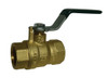 1/2" Red White Valve 5592AB - Lead Free, Brass, Full-Port, Threaded End, Ball Valve