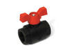 1-1/4" Red White Valve 5071PP - Polypropylene, Ball Valve