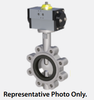 8" Max-Air 080-651-492-S824H-MA - Lug Style Butterfly Valves, Spring Return Pneumatic, Stainless Steel Body, Polished Stainless Steel Disc, VITON Seat
