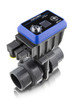 Plast-O-Matic CAFEN1-1 Series,  PVC Body, EPDM Seat, Socket, Electrically Actuated Ball Valve
