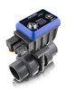 Plast-O-Matic CAFEN1-3 Series, PVC Body, EPDM Seat, Socket, Electrically Actuated Ball Valve