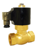 STC 2L170- 1/2" Brass, Solenoid Valve 2-Way, Normally Closed, Pilot Piston, High Temp.