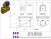 STC 2R130-500-  Brass, Solenoid Valve 2-Way, Normally Closed, Pilot-Operated Diaphragm