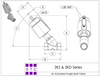 STC 2KD 3/4" Double Acting- Air Actuated Angle Seat Valves 2-Way, Normally Closed (NC) or Normally Open (NO)