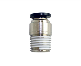 STC CC 5/16" N3/8 K Compact Male Connector (with Internal Hex)- Push-In Air Fitting, 3/8" NPT, 0-180 psi