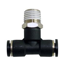 STC BT 6mm R1/4 K Branch Tee- Push-In Air Fitting, R1/4,0-180 psi
