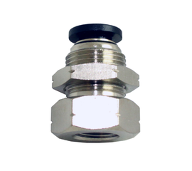 STC BC 4mm R1/8 K Bulkhead Connector- Push-In Air Fitting, R1/8,0-180 psi