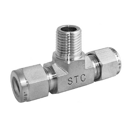 STC BTC 1/8" N1/4 Branch Tee- 8800 PSI, Compression Fittings, 1/4" NPT