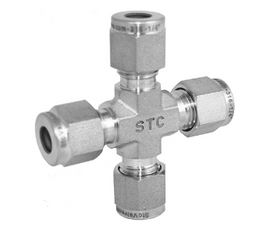 STC CUC 1/8" Cross Union- 8800 PSI, Compression Fittings,