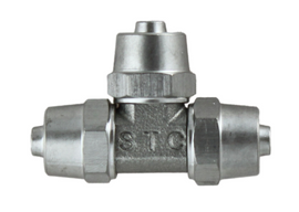 STC TUA 1/4" Tee Union- Barb Compression Fittings