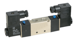 STC 4V230C-1/4 Solenoid Valve- Air Return (double solenoid),Closed Center, 4-Way, 5-Port, 2-Position