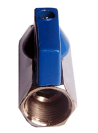 STC T400-1/4" FNPT Miniature Ball Valve- Brass- Chrome Plated, Reduced Port Blow Out Proof Stem