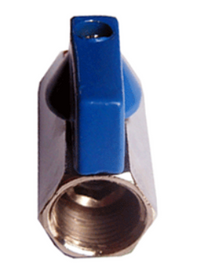 STC T400-3/8" FNPT Miniature Ball Valve- Brass- Chrome Plated, Reduced Port Blow Out Proof Stem