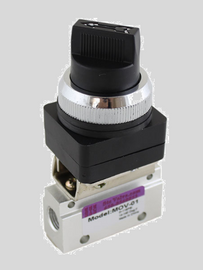 STC MOV-01 Manual Air Valve- 1/8" NPT, 3 Way, 3 Port, 2 Position Valves - 2 Position Switch Detented