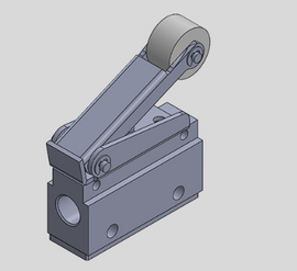 STC MOV-02 Manual Air Valve- 1/8" NPT, 3 Way, 3 Port, 2 Position Valves - Roller Lever Momentary