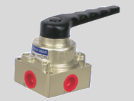 STC HV 410 Manual Air Valve- 1/4" NPT, 4 Way 4 Port, 2 Position - Hand Valve