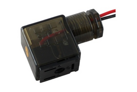 STC 200C-DIN-AC Solenoid Coil for STC 200-400 Series Solenoid Valves For 200C DIN VAC Coil - LED Indicator and Strain Relief Connector