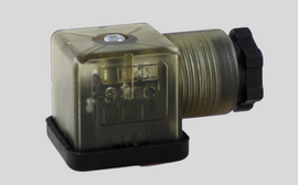 STC 200C-DIN-12-24D-S Solenoid Coil for STC 3V200-400, 4V200-400 Series Solenoid Valves For 200C DIN Coil - DIN Connector for 200C DIN Coil (12-24 VAC/VDC) with LED Indicator & MOV Suppression