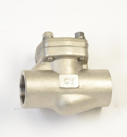 Chicago Valve Series 486 - Class 800, 3/4" Forged 316L Stainless Steel Swing Check Valve, Socket weld Ends