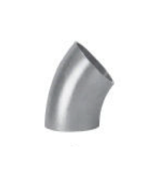 2" Sanitary Solutions SS2WK7-2-304, 4° Buttweld Elbow, less tangent, Polish ID/OD, 304 Stainless Steel