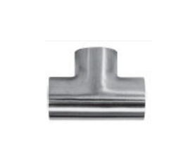 10" Sanitary Solutions SS7W7-10-304, Buttweld LONG Tee, Polish ID/OD, 304 Stainless Steel