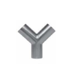 1-1/2" Sanitary Solutions SS28Y7-1.5-304, Buttweld TRUE " Y", Polish ID/OD, 304 Stainless Steel