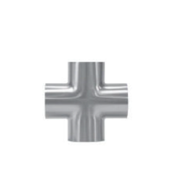 2-1/2" Sanitary Solutions SS9WWWW7- 2.5-316L, Buttweld Cross, Polish ID/OD, 316L Stainless Steel