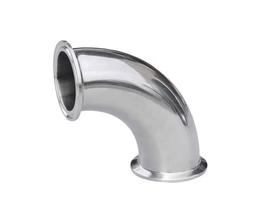 1" Sanitary Solutions SS2CMP-1-316L, 90° Clamp Elbow, Polish ID/OD, 316 Stainless Steel