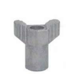 Sanitary Solutions SS13SWN, Serrated Wing Nut, T304 Stainless Steel