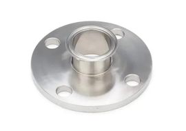 3/4" Sanitary Solutions SS51-14MP-0.75-316L, Flange x Clamp Adapter-  Machine Finish, T316L Stainless Steel