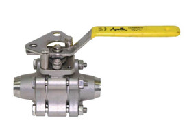 1/2" Apollo 86A-303-01 - 3-Piece, Full Port, Stainless Steel, Schedule 5, Butt-Weld Ball Valve