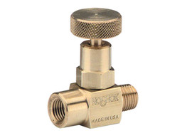 NOSHOK 100 Series 1/4" NPT,  Brass, Hard Seat, Mini Needle Valve