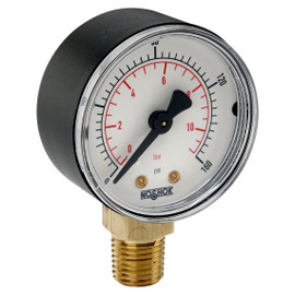 2" NOSHOK 20-100-30-psi/bar Pressure Gauge -1/4" NPT Bottom Connection, ABS Case