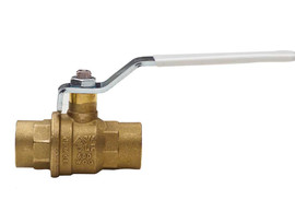 1/2" Bonomi 1615 LF - Lead Free Brass, Solder End, Full Port, Ball Valve