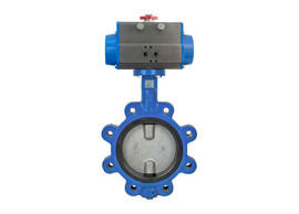 4" Bonomi SR501S - Lug Style, Epoxy Coated Ductile Iron, Stainless Steel Disc, Direct Mount, Butterfly Valve with SR Actuator
