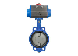 2-1/2" Bonomi DA500S - Wafer Style, Epoxy Coated Cast Iron, Butterfly Valve, Stainless Steel Disc, with DA Actuator