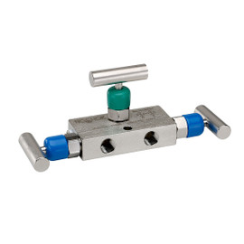 NOSHOK 3610/3710 Series 0.141" Orifice Differential Pressure Mini 3 Manifold Valves With Hard Seat & Soft Tip, 3610-FFC, Hard Seat, 1/4" NPT Female x 1/4" NPT Female, Steel, 0.141" Orifice 3 Mini Manifold Valve