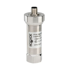 NOSHOK PT41 Series High Pressure Fixed Range Pressure Transmitter PT41-58000PSIG-2-2-6-18, 0 to 58000 psig, 0 VDC to 5 VDC, 3-Wire, ±0.25% Span, DIN Form A With 3 Ft Cable