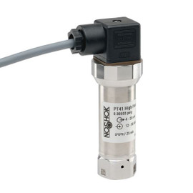 NOSHOK PT41 Series High Pressure Fixed Range Pressure Transmitter PT41-58000PSIG-2-5-6-14, 0 to 58000 psig, 0 VDC to 10 VDC, 3-Wire, ±0.25% Span, DIN Form A With 1/2 NPT Female Conduit