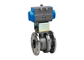 1/2" Bonomi 8P0179 - Carbon Steel, Full Port, Flanged Ball Valve w/ Double Acting Pneumatic Actuator