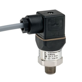 NOSHOK PT20 Series General Purpose Fixed Range Pressure Transmitter PT20-500PSIG-1-1-2-18, 0 to 500PSIG, 1/4 NPT Male, DIN Form A With 3 Ft Cable