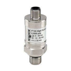NOSHOK PT30 Series High Performance Fixed Range Pressure Transmitter PT30-500PSIG-1-5-2-25, 0 to 500psig, 0 Vdc to 10 Vdc, 3-wire, 1/4 NPT male, M12 x 1 4 pin
